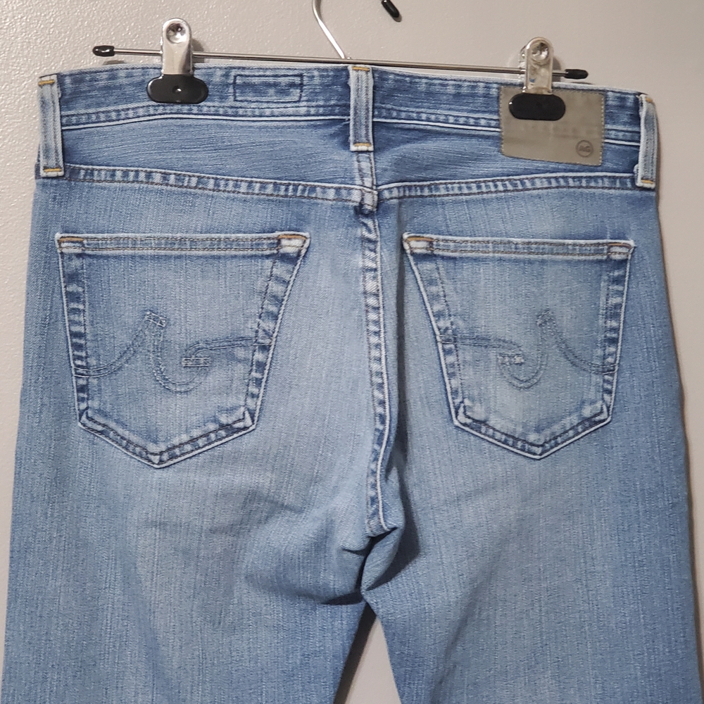 Ag Adriano Goldschmied Matchbox Light Blue Slim Straight Jeans Women's Size 31 - Picture 5 of 9